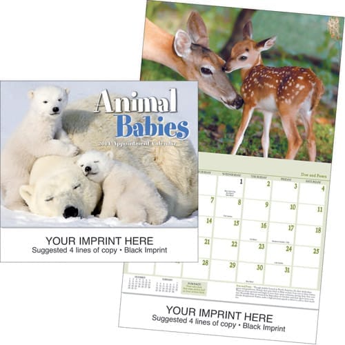 Animal babies calendar preview